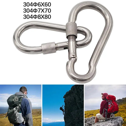 2x Locking Carabiner Heavy Duty Large Screw Lock Link Hooks Set for Hammock