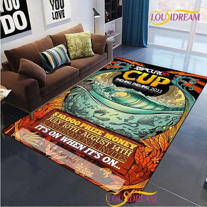 Modern Fashion R-Ripcurl Surf Carpet for Living Room Sofa Bedroom Area Rug decor Kitchen unslip floor Mat Alfombra birthday gift