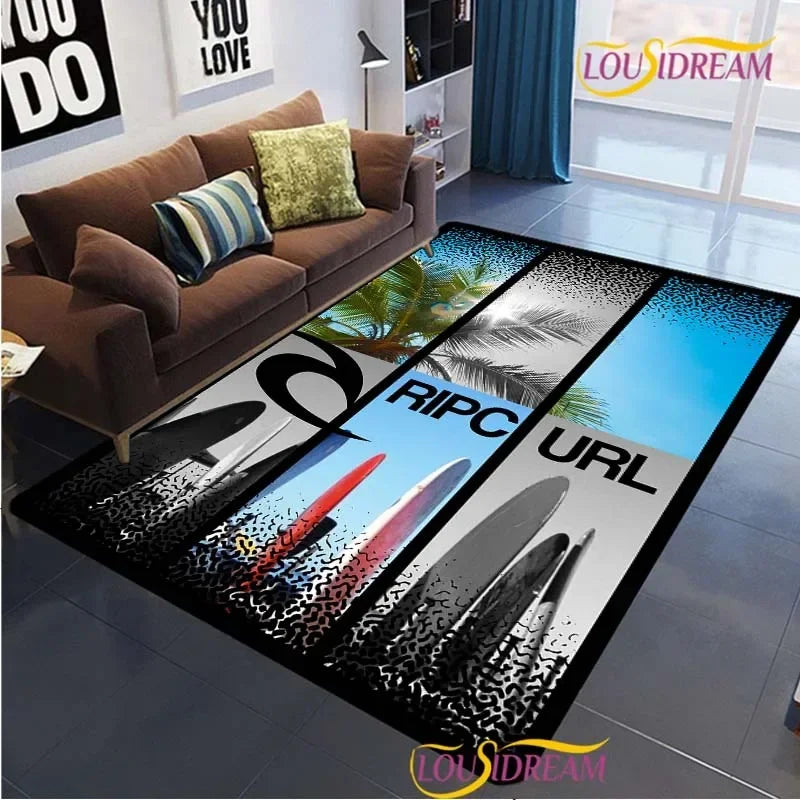 Modern Fashion R-Ripcurl Surf Carpet for Living Room Sofa Bedroom Area Rug decor Kitchen unslip floor Mat Alfombra birthday gift