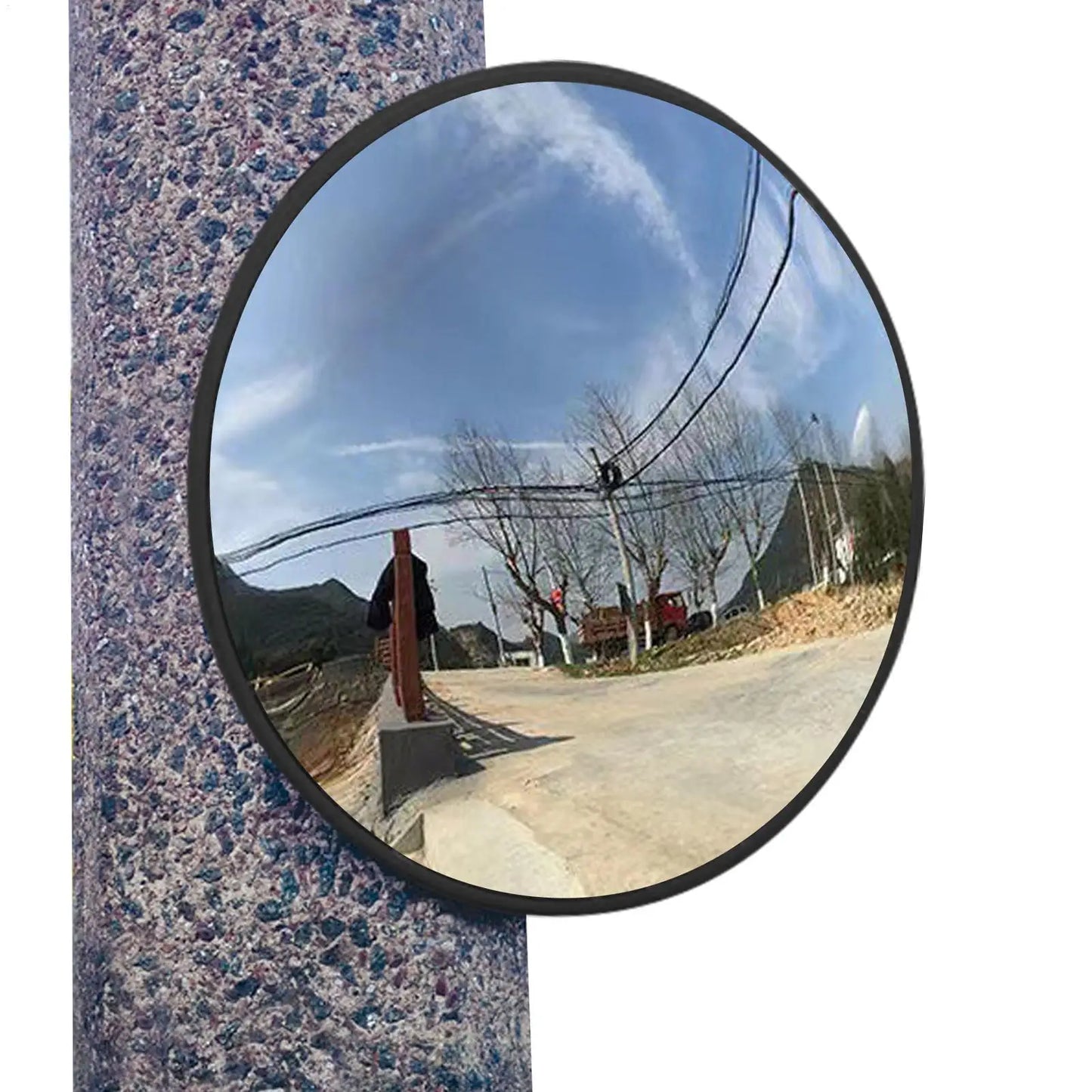 Road Safety Convex Mirror Traffic Corner Mirror Wide-Angle Turning Mirror Round Fish Eye Mirror For Room Adjustable Fixing