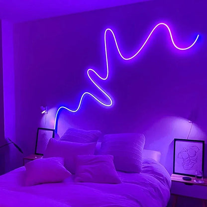 5V Flexible Led Rope Lights,RGB Neon Lights,USB RGB LED Neon Rope Lights,Control with Remote,Gaming Led Neon Strip Lights