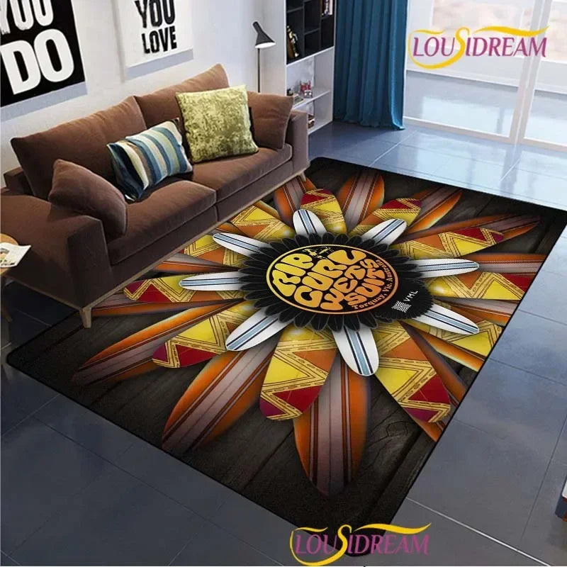 Modern Fashion R-Ripcurl Surf Carpet for Living Room Sofa Bedroom Area Rug decor Kitchen unslip floor Mat Alfombra birthday gift