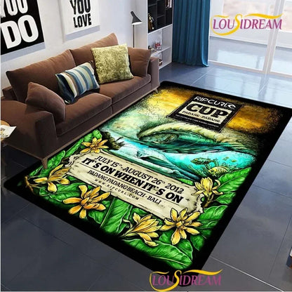 Modern Fashion R-Ripcurl Surf Carpet for Living Room Sofa Bedroom Area Rug decor Kitchen unslip floor Mat Alfombra birthday gift