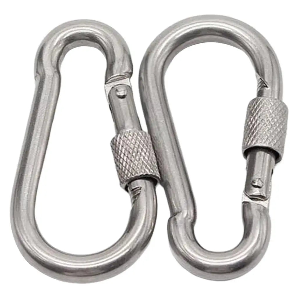 2x Locking Carabiner Heavy Duty Large Screw Lock Link Hooks Set for Hammock