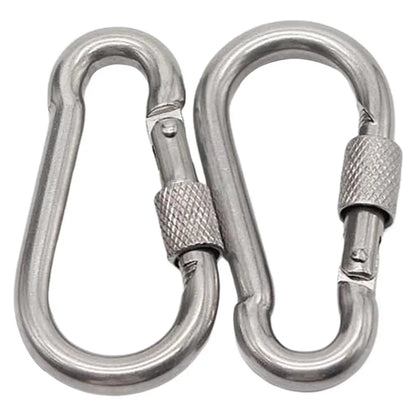 2x Locking Carabiner Heavy Duty Large Screw Lock Link Hooks Set for Hammock