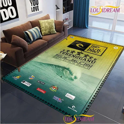 Modern Fashion R-Ripcurl Surf Carpet for Living Room Sofa Bedroom Area Rug decor Kitchen unslip floor Mat Alfombra birthday gift