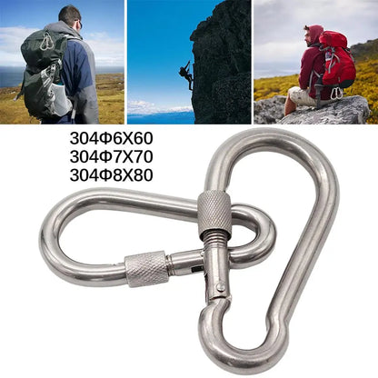 2x Locking Carabiner Heavy Duty Large Screw Lock Link Hooks Set for Hammock