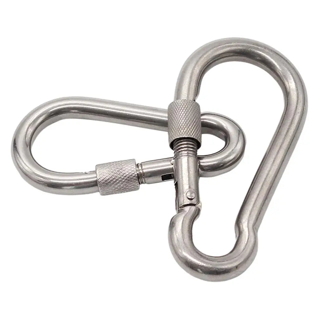 2x Locking Carabiner Heavy Duty Large Screw Lock Link Hooks Set for Hammock