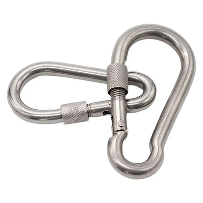 2x Locking Carabiner Heavy Duty Large Screw Lock Link Hooks Set for Hammock